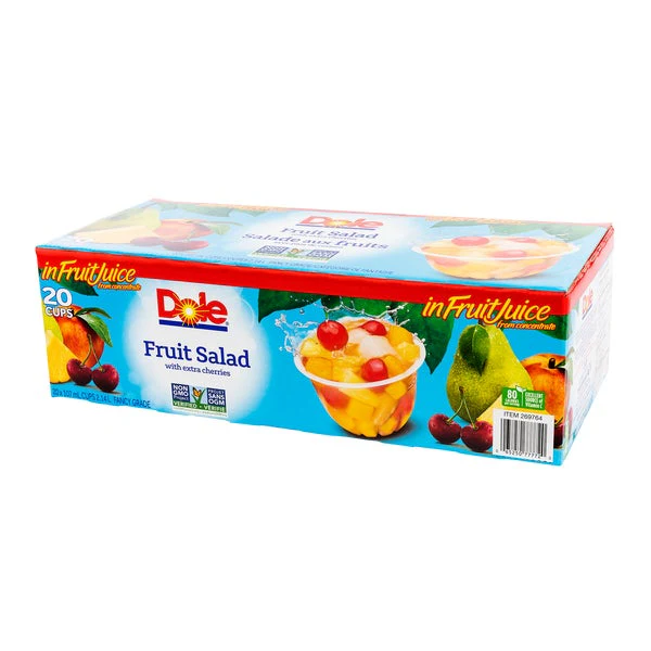 Lots-o-Cherries Fruit Salad - 4 Cases x 20 Cups x 107 mL - Dole - Canadian Distribution - Ships Free Within Canada on Orders Above CAD $199