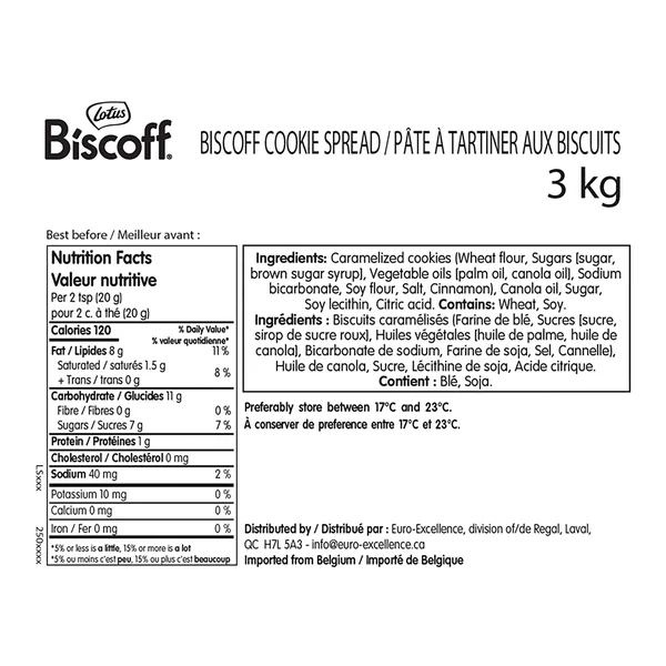 Lotus Biscoff Creamy Spread 3 kg - Canadian Distribution - Ships Free Within Canada on Orders Above CAD $199 - Image 2