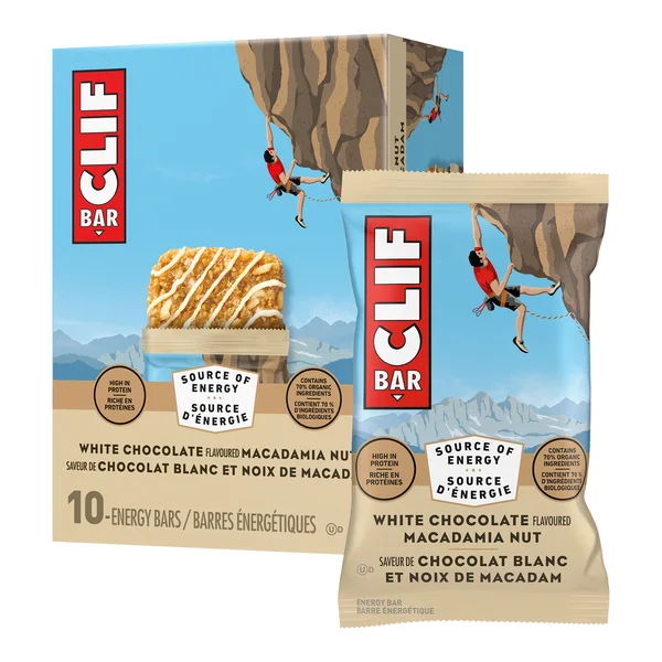 Macadamia Bar - 4 Cases x 10 Packs x 68 g - Clif - Canadian Distribution - Ships Free Within Canada on Orders Above CAD $199