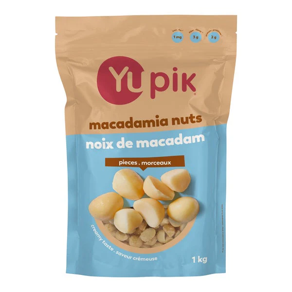 Macadamia Nuts - 4 x 1 kg - Yupik - Canadian Distribution - Ships Free Within Canada on Orders Above CAD $199