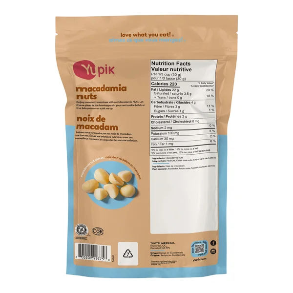 Macadamia Nuts - 4 x 1 kg - Yupik - Canadian Distribution - Ships Free Within Canada on Orders Above CAD $199 - Image 2