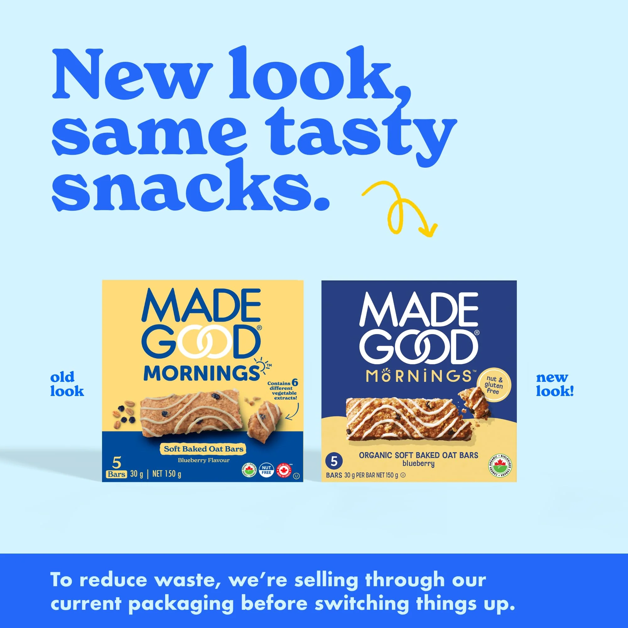MadeGood β Mornings Soft Baked Breakfast Bar β Blueberry β 30 x 30g - Canadian Distribution - Ships Free Within Canada on Orders Above CAD $199 - Image 7