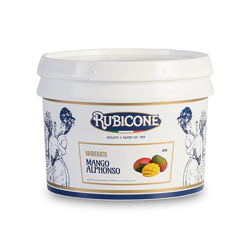 "PRE-ORDER" Mango Alphonso Sundae Dessert Topping - Case of 2 x 3 KG Buckets - Mango Alphonso Variegate - Rubicone Canada - Ships Free Within Canada on Orders Above CAD $199 - Image 2