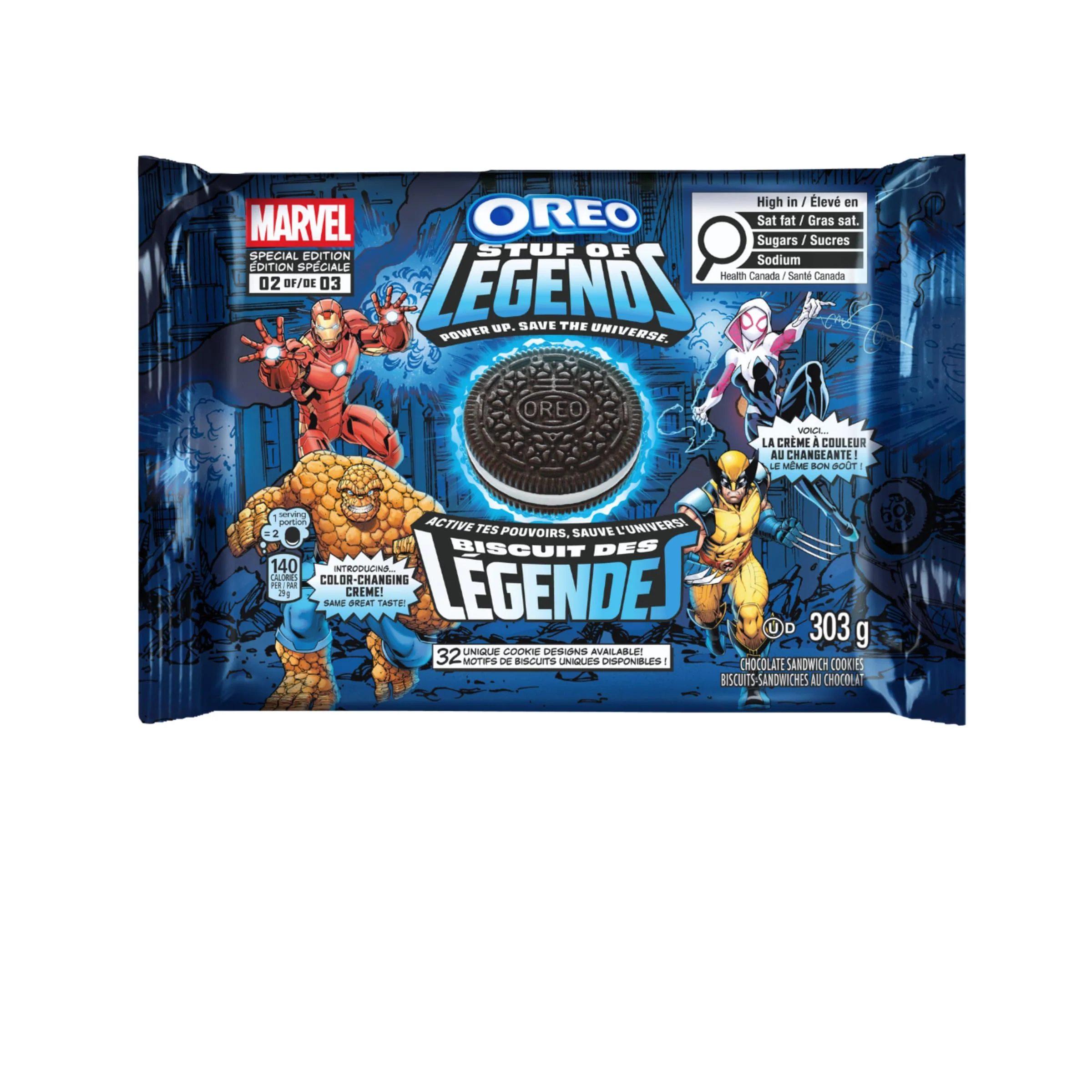 Marvel Oreo Stuf of Legends Colour-Changing Creme Cookies, 2 x 303g Limited Edition - Canadian Distribution - Ships Free Within Canada on Orders Above CAD $199 - Image 10