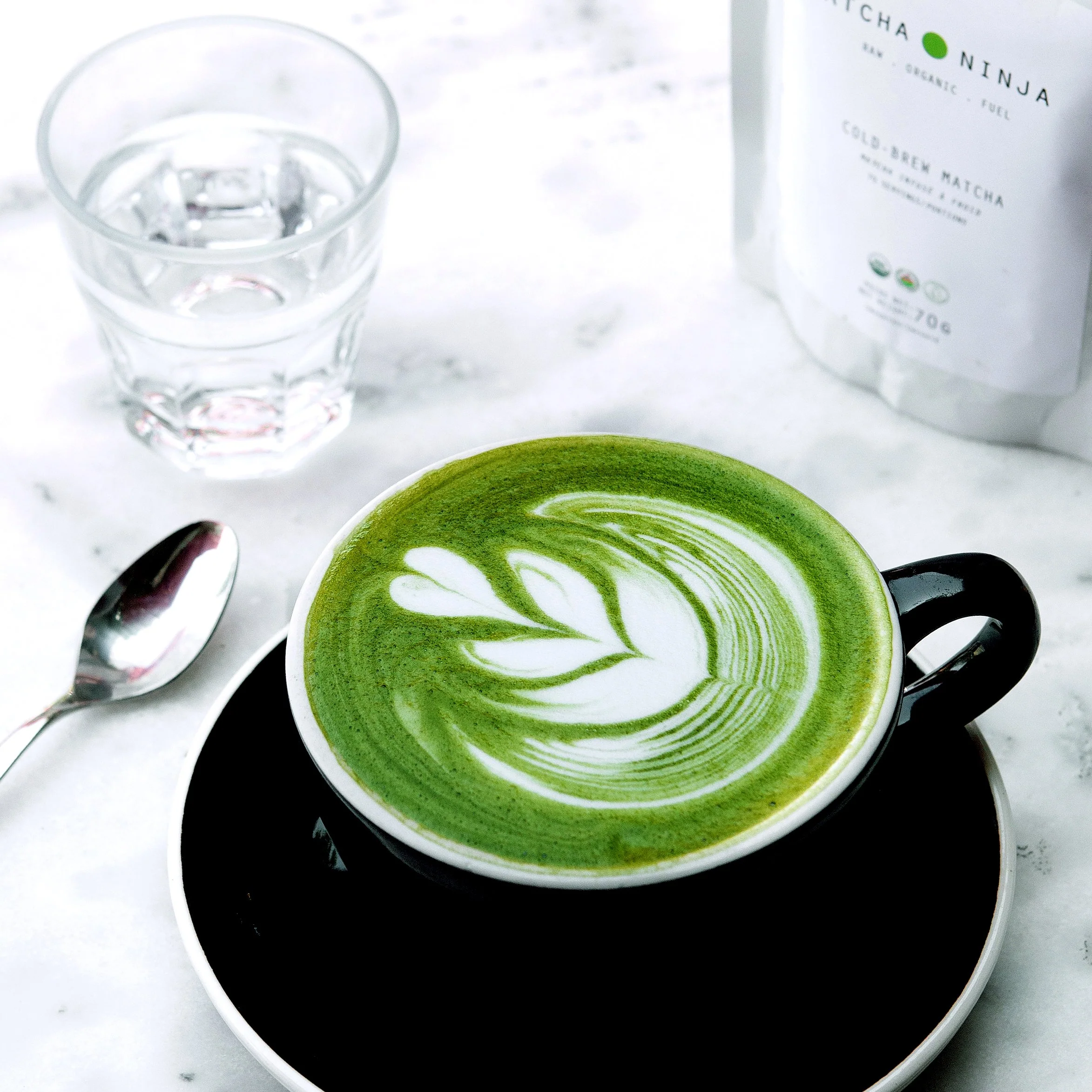 Matcha Ninja 100% Raw Organic Matcha Green Tea Powder 70g . Cold Water Soluble. Ceremonial Grade. Non-Bitter Extra Smooth Blend - Image 5