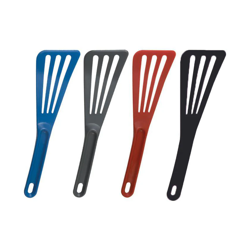 MATFER BOURGEAT Exoglass High-Temperature Pelton Slotted Spatula, 12" — Red - Canadian Distribution - Ships Free Within Canada on Orders Above CAD $199 - Image 2