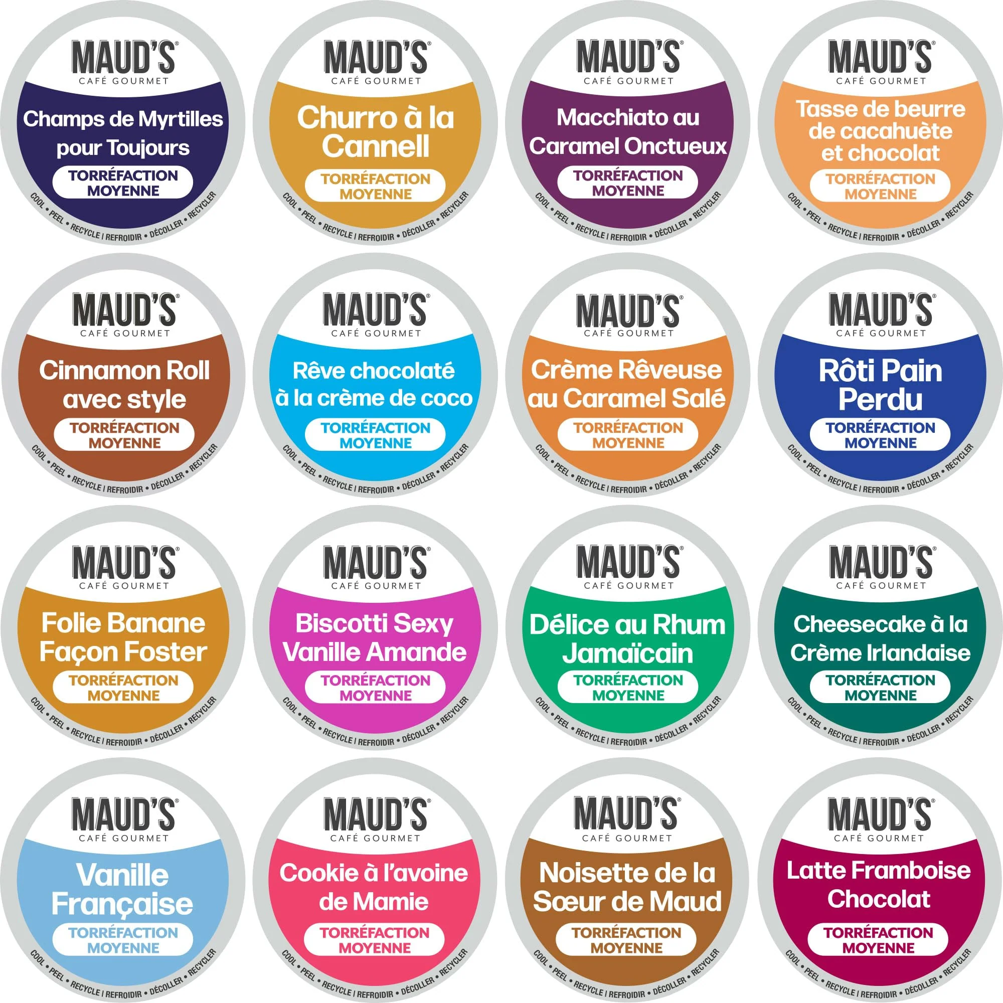 Maud's - Flavored Coffee Pods Variety Pack - 80 Count - Keurig Compatible - Canadian Distribution - Ships Free Within Canada on Orders Above CAD $199
