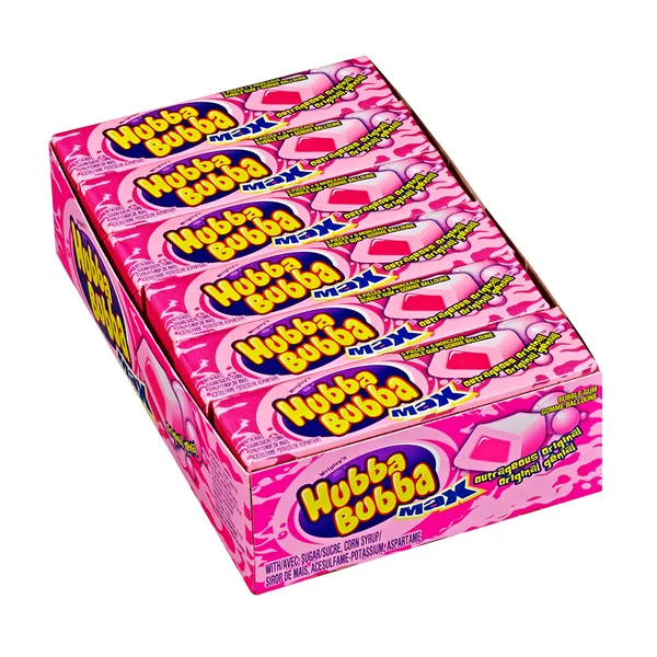 Max Original Gum - 4 Cases x 18 Packs x 5 Pieces - Hubba Bubba - Canadian Distribution - Ships Free Within Canada on Orders Above CAD $199 - Image 2
