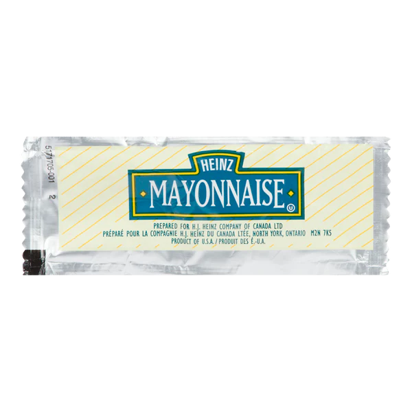 Mayonnaise Portions - 4 Cases x 200 Packets x 12 g - Heinz - Canadian Distribution - Ships Free Within Canada on Orders Above CAD $199
