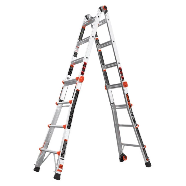 MegaLite+ 18 ft. Multi-Position Aluminum Ladder with Levelers - Little Giant - Restaurant Foodservice Equipment and Accessories - Canadian Distribution