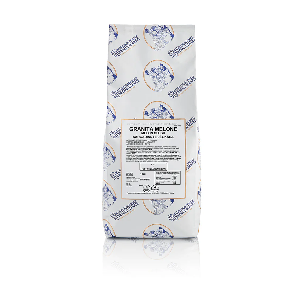 "PRE-ORDER" Melon Granita and Slush Base - Case of 6 x 1 KG bags - Rubicone Canada - Ships Free Within Canada on Orders Above CAD $199