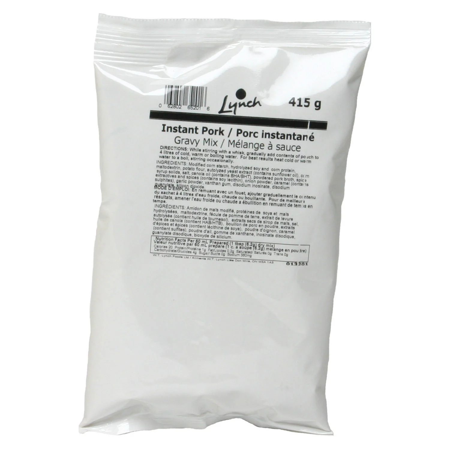 Mix Gravy Pork Instant - 8 x 415 g - Lynch - Baking Mixes and Ingredients - Canadian Distribution - Ships Free Within Canada on Orders Above CAD $199