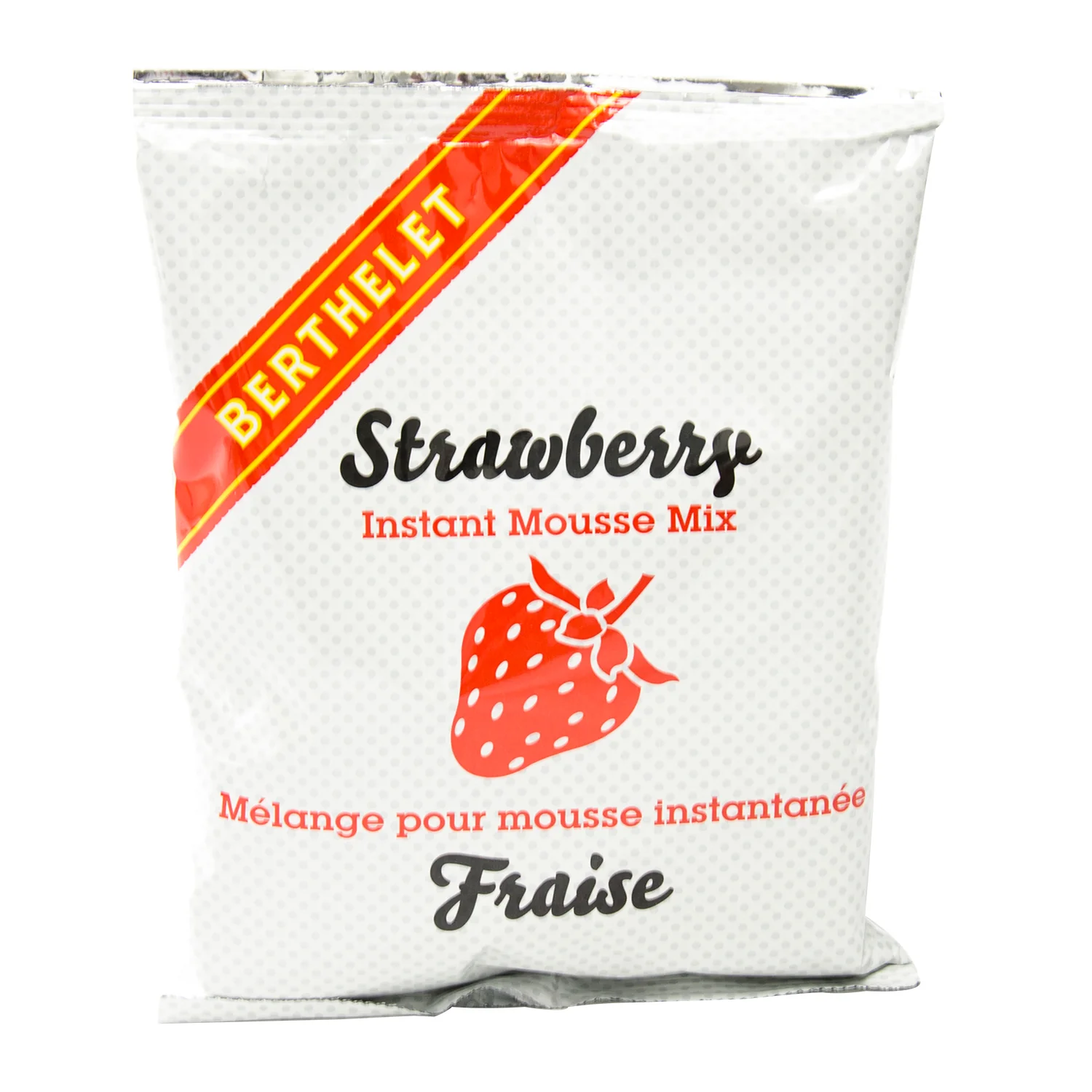Mix Mousse Instant - 4 x 616 g - Strawberry - Berthelet - Baking Mixes and Ingredients - Canadian Distribution - Ships Free Within Canada on Orders Above CAD $199