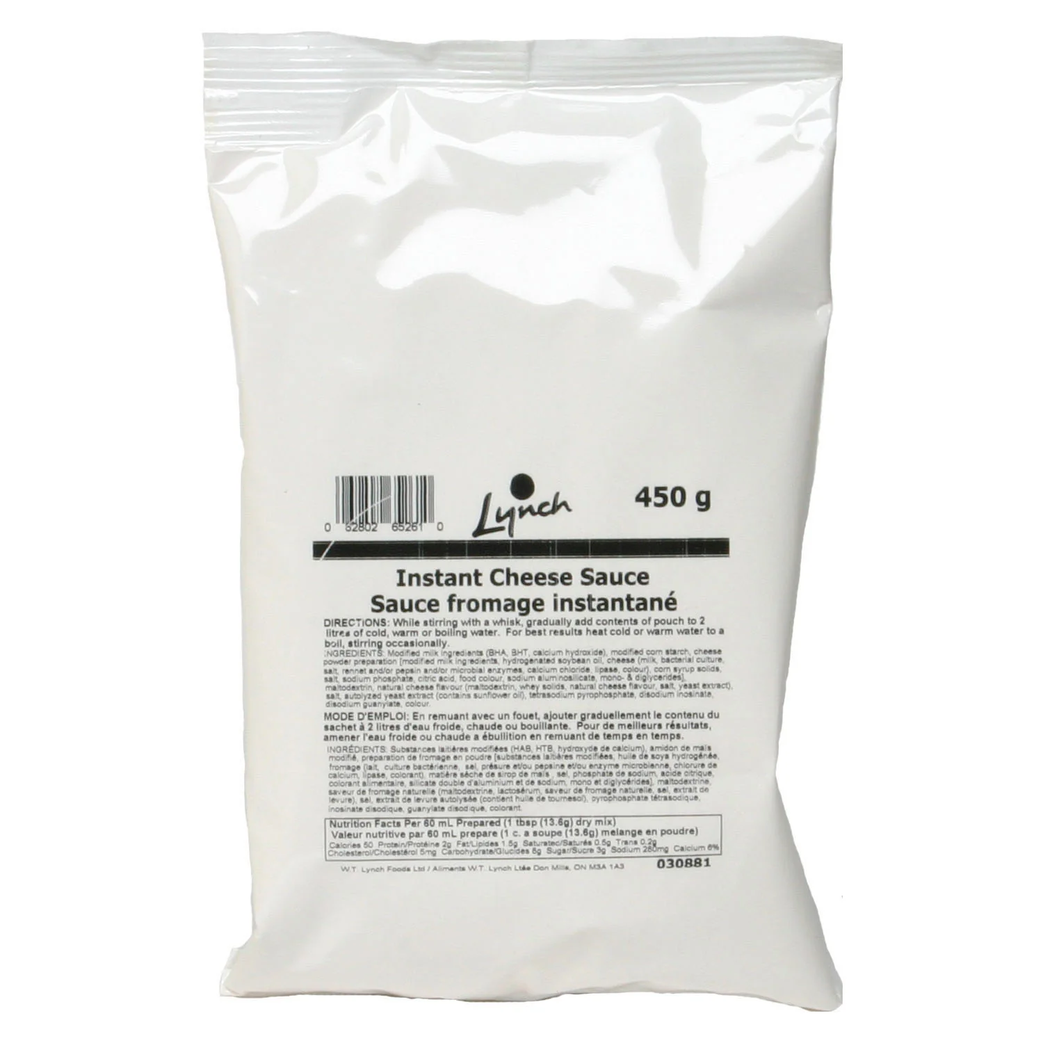 Mix Sauce Cheese Gluten-Free Trans-Fat Free Instant - 8 x 450 g - Lynch - Baking Mixes and Ingredients - Canadian Distribution - Ships Free Within Canada on Orders Above CAD $199