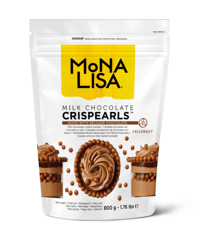 Mona Lisa - Milk Chocolate Crispearls - 800g Bag - Case of 4 x 800g - Barry Callebaut - Canadian Distribution - Ships Free Within Canada on Orders Above CAD $199