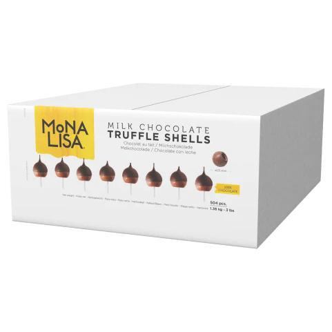 Mona Lisa - Milk Chocolate Truffle Shells - 504EACH - Barry Callebaut - Canadian Distribution - Ships Free Within Canada on Orders Above CAD $199