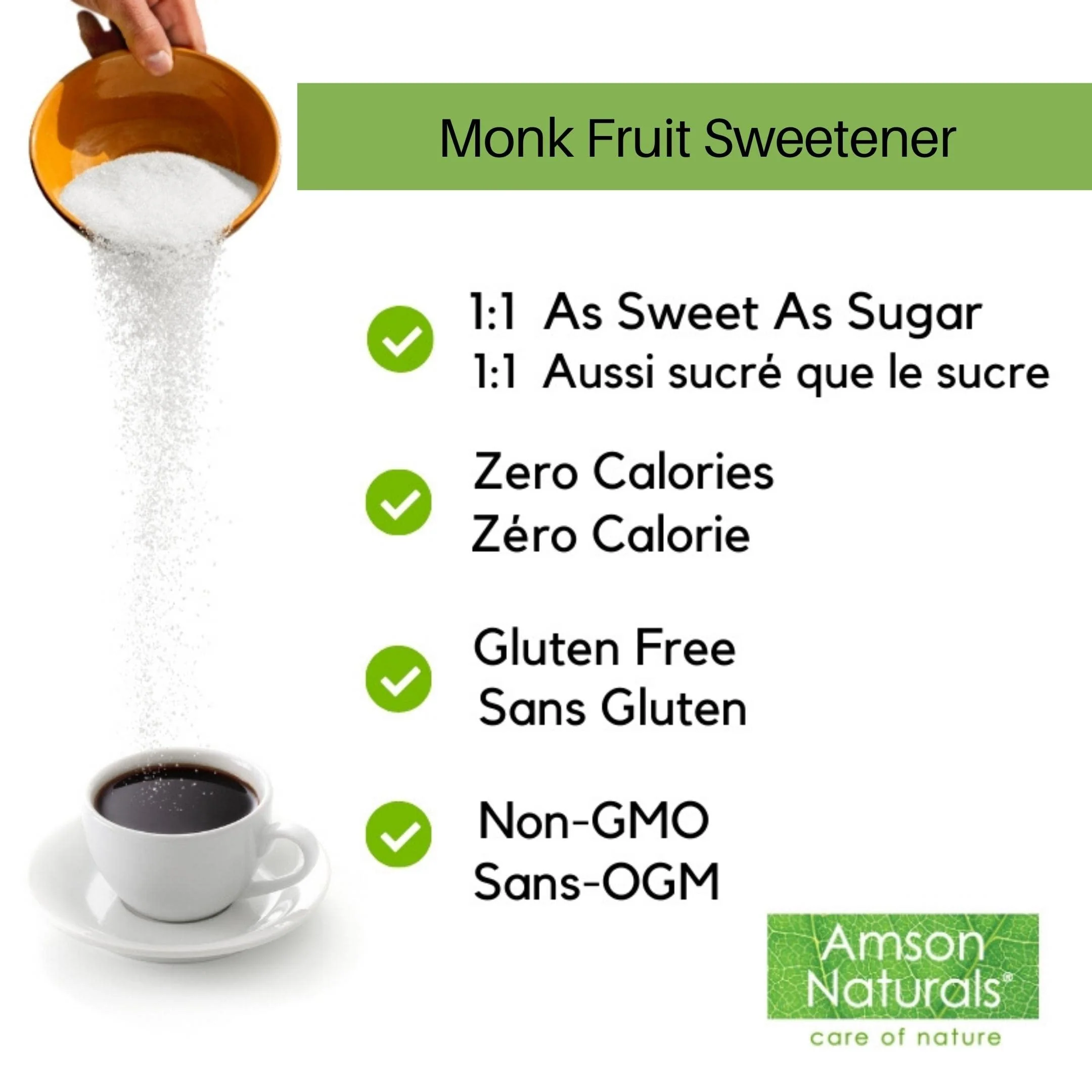 Monk Fruit โ Sweetener with Erythritol โ Granular 1:1 โ 2.5 lb - Canadian Distribution - Ships Free Within Canada on Orders Above CAD $199 - Image 4