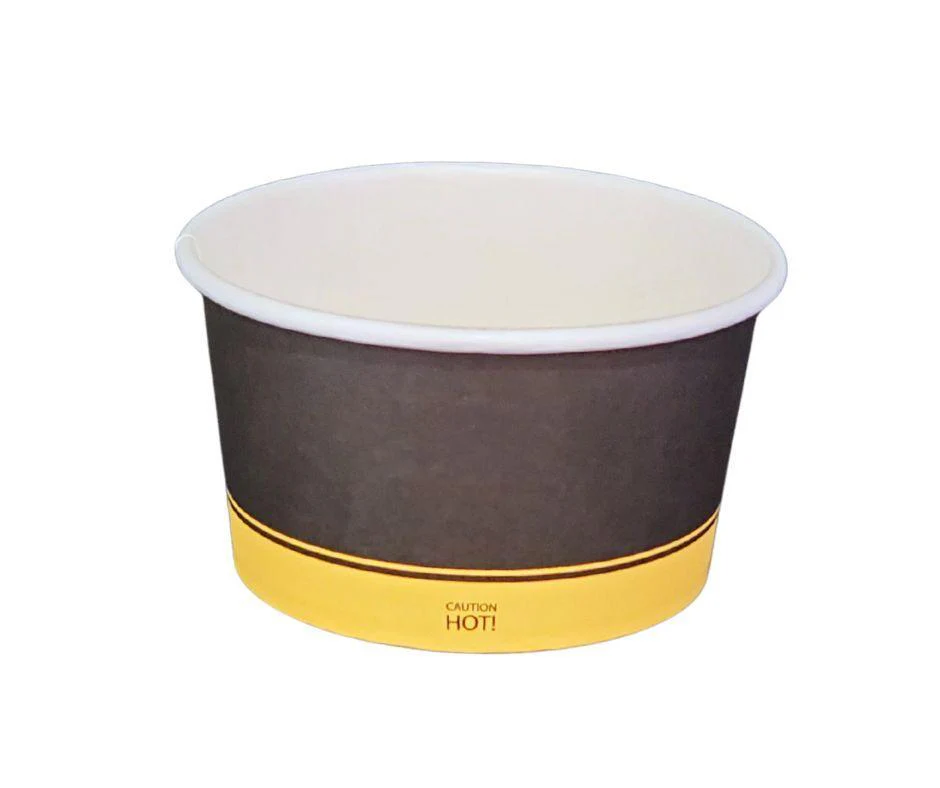 Morning Dew - 12 oz Paper Soup Container - Ebony Print - 20 x 25 count - Image 3
