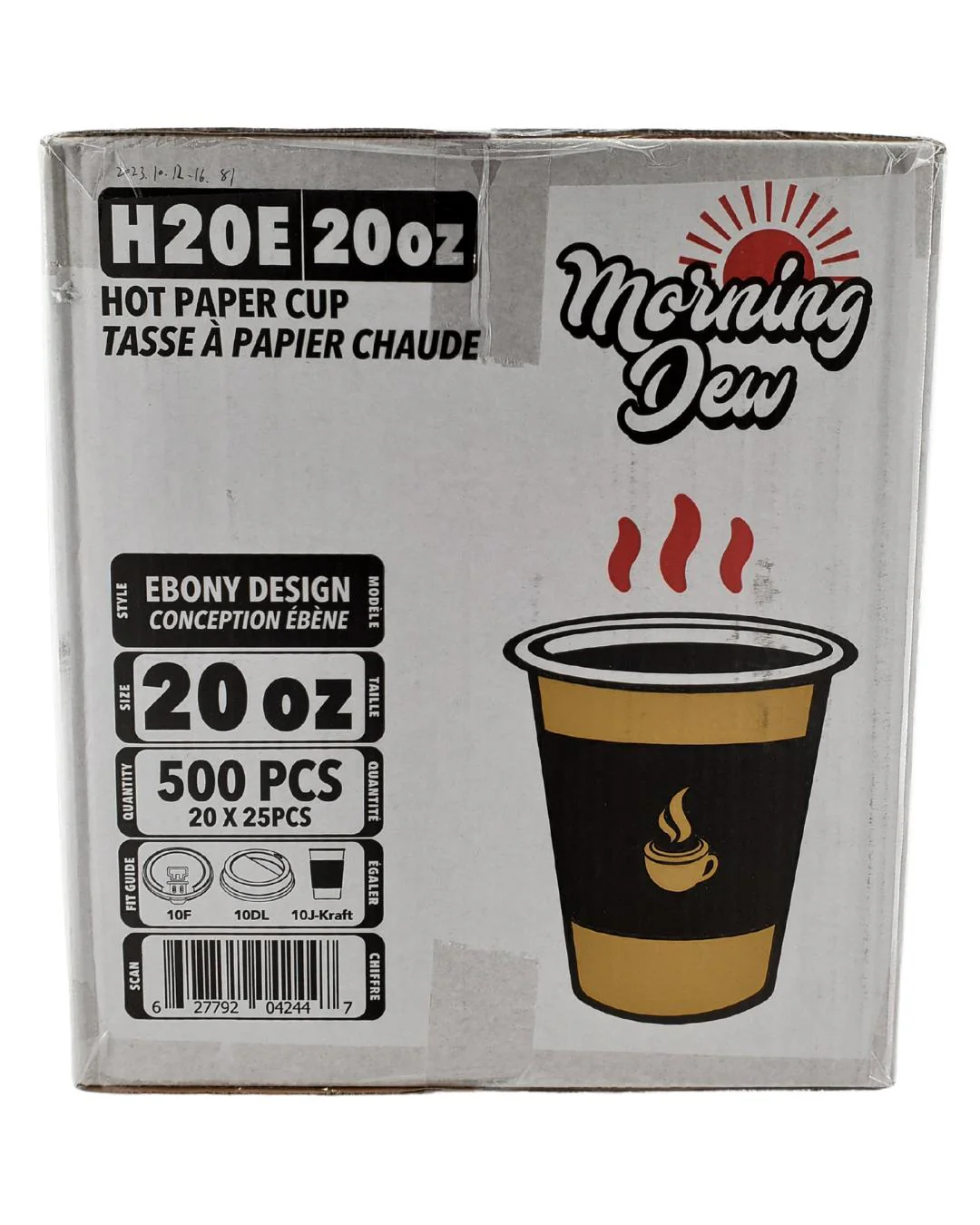 Morning Dew - 20 oz Hot Paper Cups - Ebony Print - 20 x 25 count - Image 11
