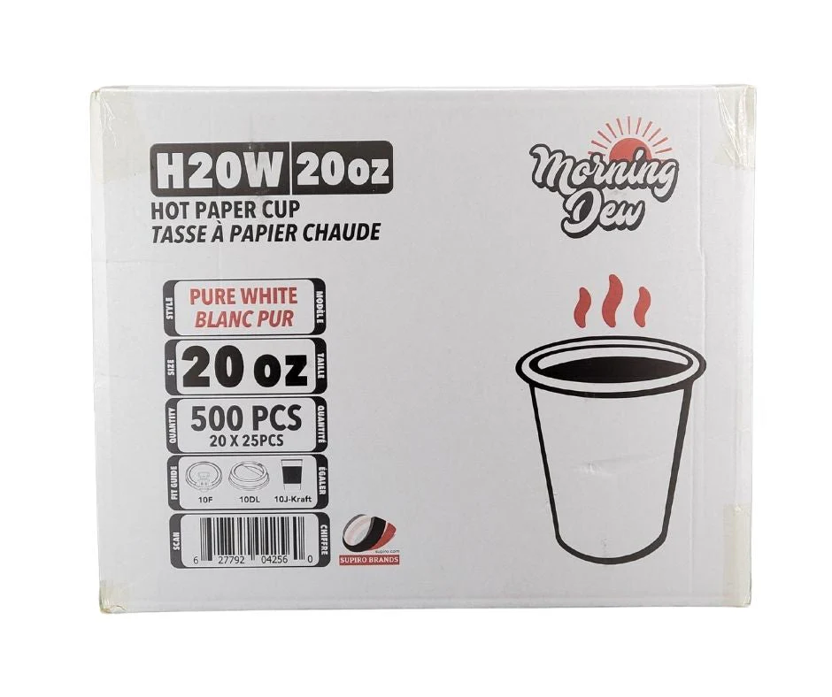 Morning Dew - 20 oz Hot Paper Cups - White - 20 x 25 count - Image 7