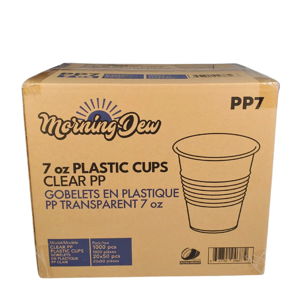 Morning Dew - 7oz Translucent Cups - Plastic - 20 x 50 count - Image 3