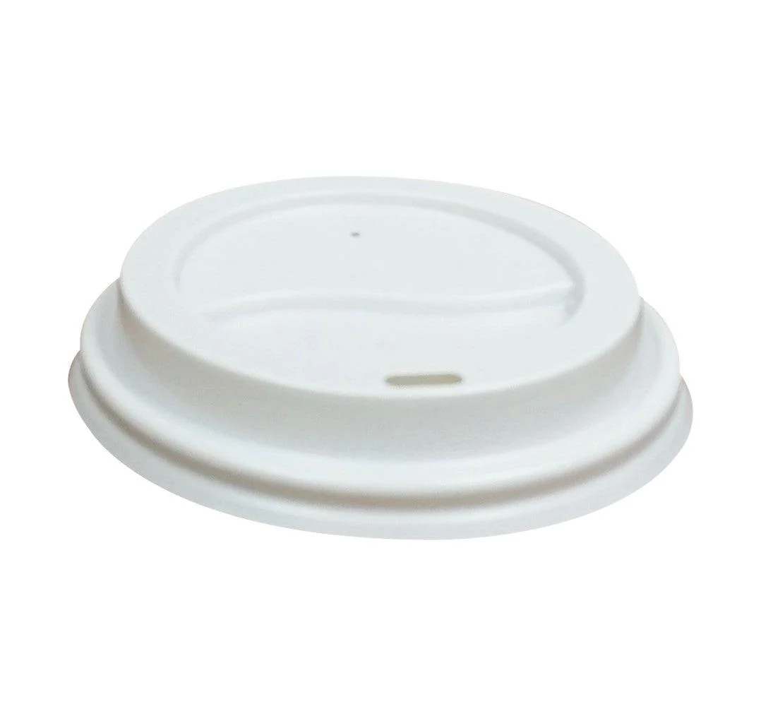 Morning Dew - Dome Sip Lid for 8 oz Tall Hot Paper Cups - White - 20 x 50 count - Image 2
