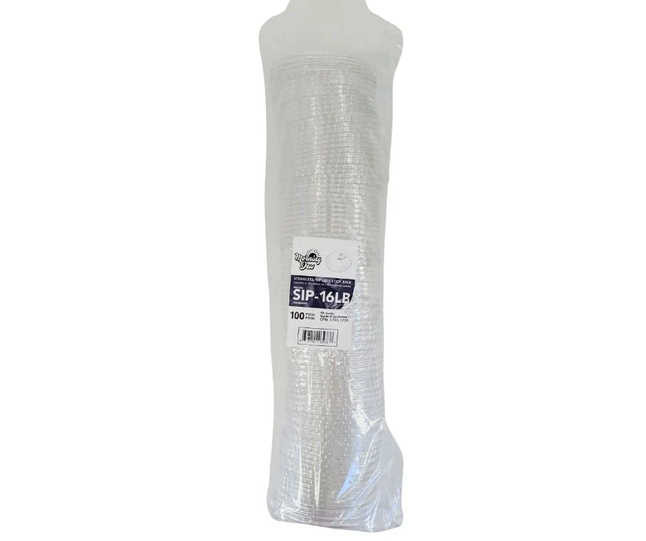 Morning Dew - Sip Lids W/Lock Back Cover For CP16-CP24 Clear Pet Cup - 98mm - 10 x 100 count - Image 6