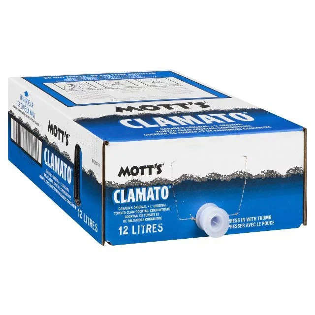 Motts Clamato Juice - BIB 2+1 - 12L/Unit, 1 Units/Case - Ships Free Within Canada on Orders Above CAD $199