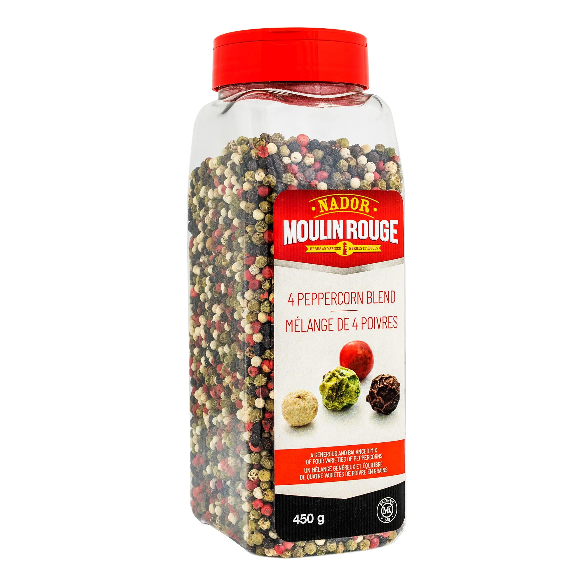 Moulin Rouge Four Peppercorn Blend - 4 x 450 g - Grocery and Food Items - Canadian Distribution - Ships Free Within Canada on Orders Above CAD $199