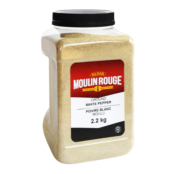 Moulin Rouge Ground White Pepper - 4 x 2.2 kg - Grocery and Food Items - Canadian Distribution - Ships Free Within Canada on Orders Above CAD $199