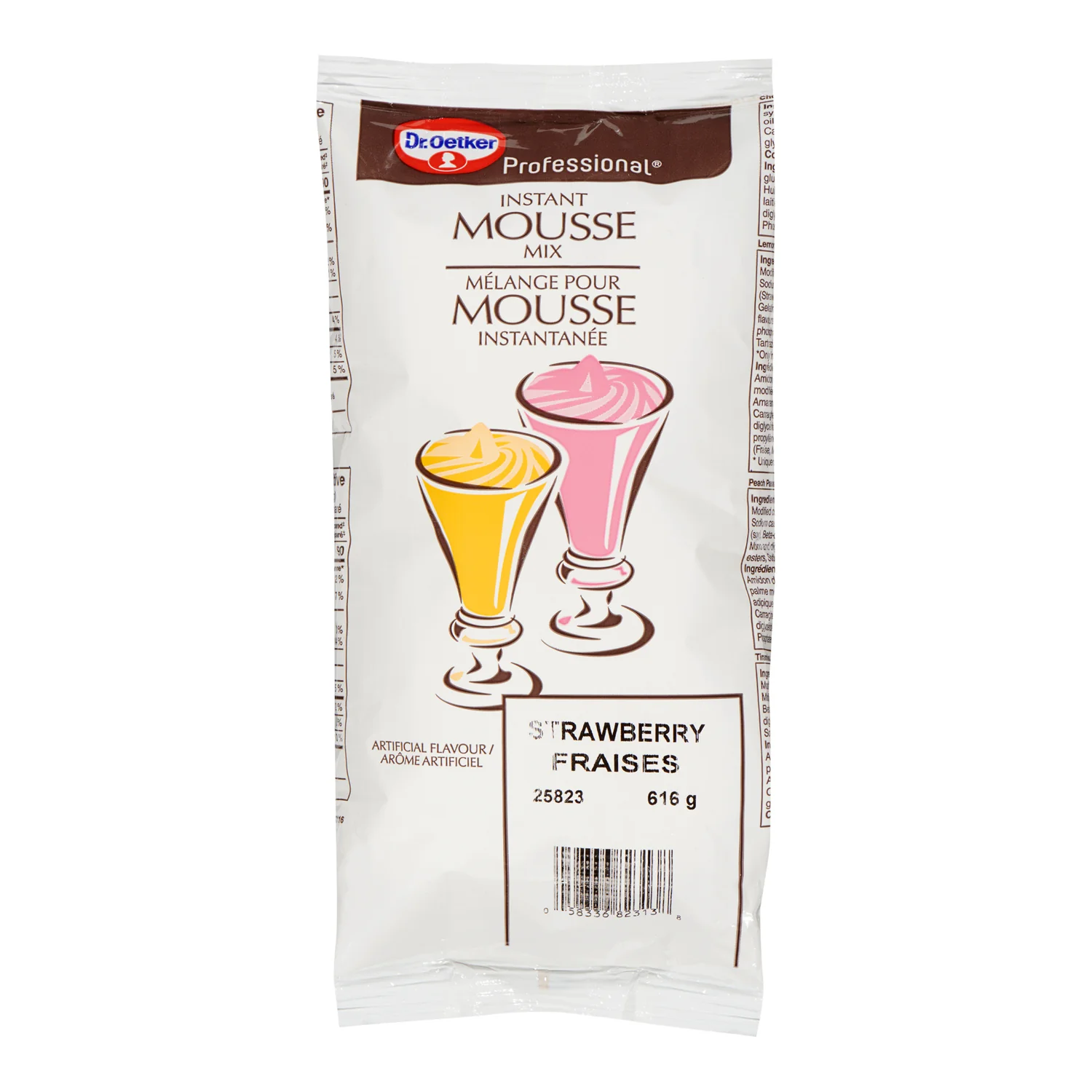 Mousse Mix Strawberry Instant - 4 x 616 g - Oetker - Baking Mixes and Ingredients - Canadian Distribution - Ships Free Within Canada on Orders Above CAD $199