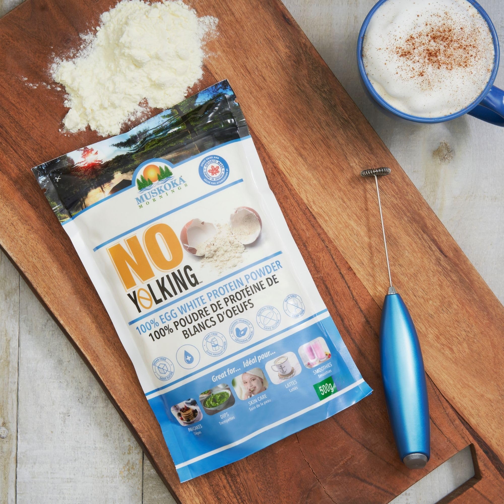 Muskoka Mornings โ No Yolking Egg White Protein Powder โ Unflavoured โ 500g - Canadian Distribution - Ships Free Within Canada on Orders Above CAD $199 - Image 2