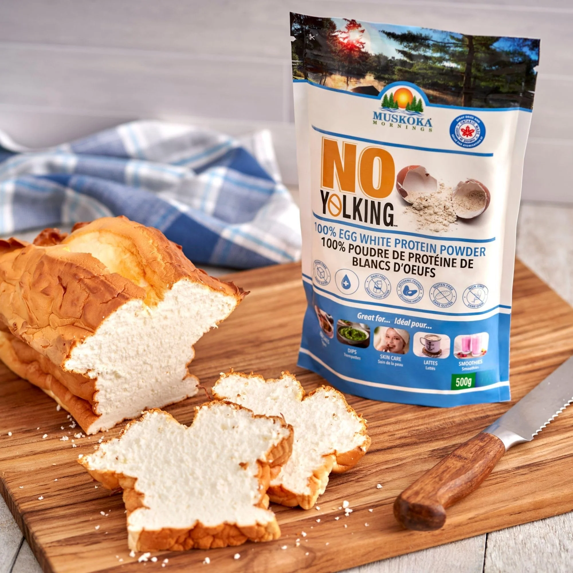 Muskoka Mornings โ No Yolking Egg White Protein Powder โ Unflavoured โ 500g - Canadian Distribution - Ships Free Within Canada on Orders Above CAD $199 - Image 3