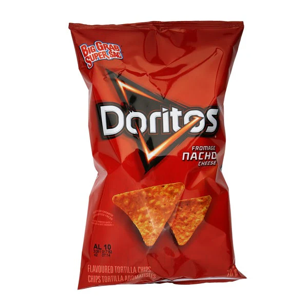 Nacho Cheese Tortilla Chips - 4 Cases x 32 Packs x 70 g - Doritos - Canadian Distribution - Ships Free Within Canada on Orders Above CAD $199