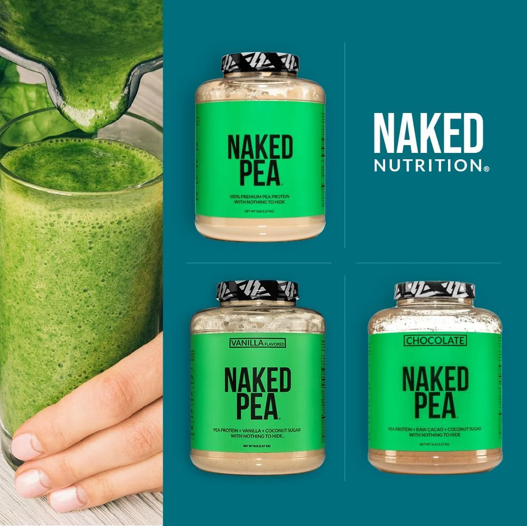 Naked Nutrition โ Pea Protein โ Unflavoured โ 2lb โ Plant based isolate - Canadian Distribution - Ships Free Within Canada on Orders Above CAD $199 - Image 2