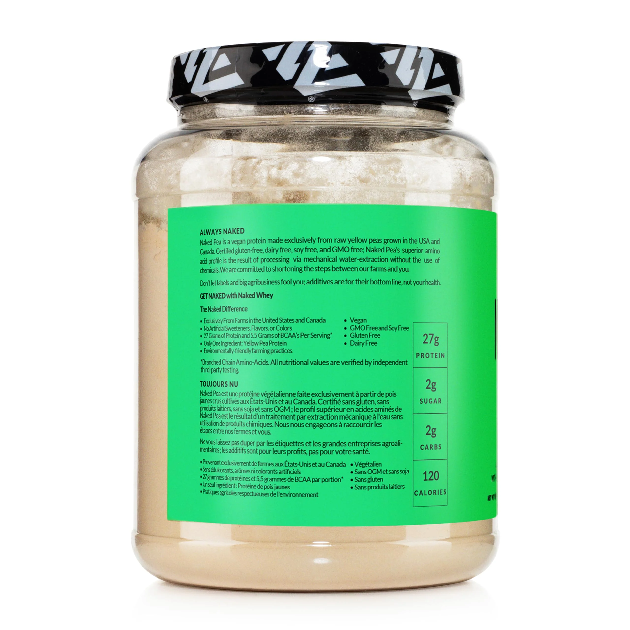 Naked Nutrition โ Pea Protein โ Unflavoured โ 2lb โ Plant based isolate - Canadian Distribution - Ships Free Within Canada on Orders Above CAD $199 - Image 5