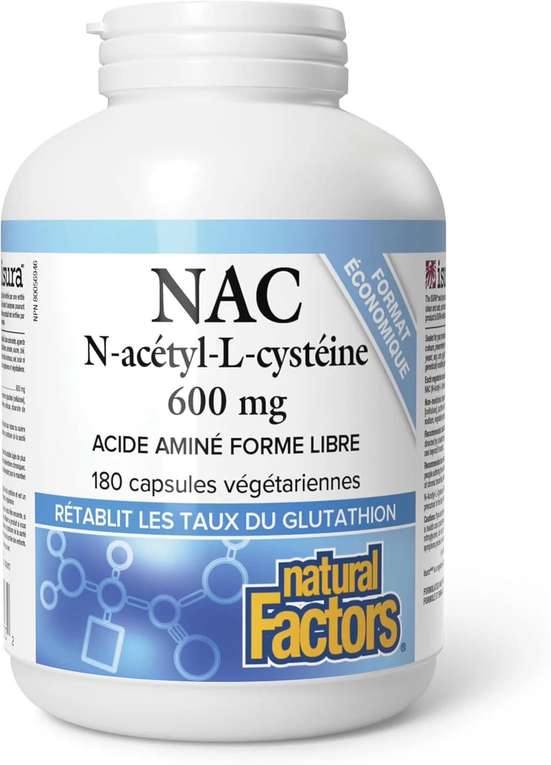 Natural Factors – NAC – 600 mg – 180 Capsules - Image 2