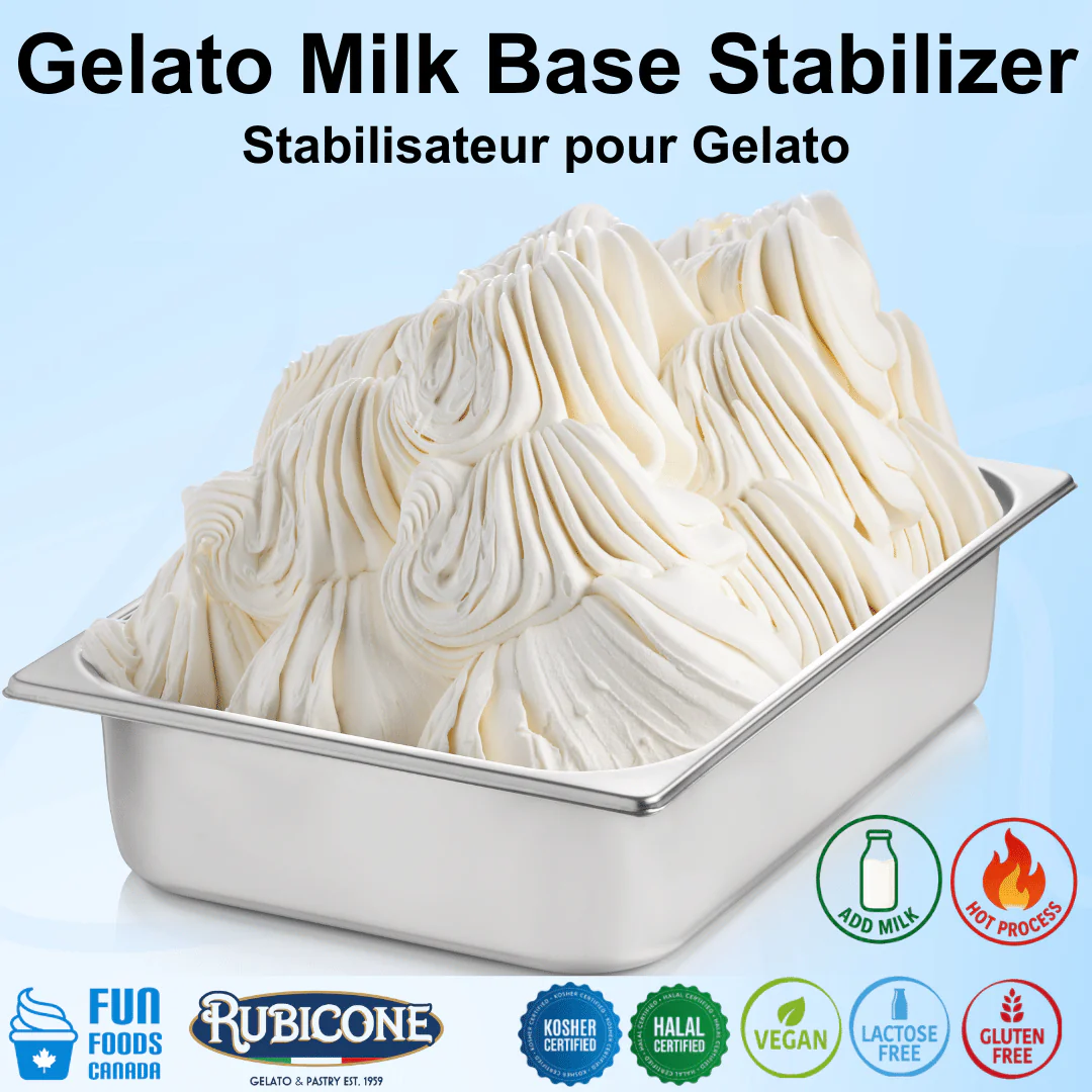 "PRE-ORDER" Neutro 5 AU - Gelato Bases - Milk Bases - Hot Process - Case of 8 x 1.5 KG bags - Rubicone Canada - Ships Free Within Canada on Orders Above CAD $199