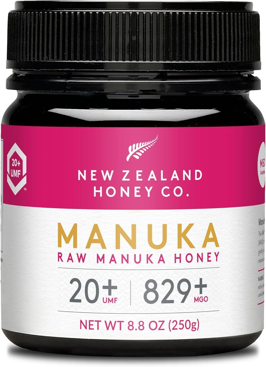 New Zealand Honey Co. โ Manuka Honey โ UMF 20+ / MGO 829+ โ 250 g - Canadian Distribution - Ships Free Within Canada on Orders Above CAD $199