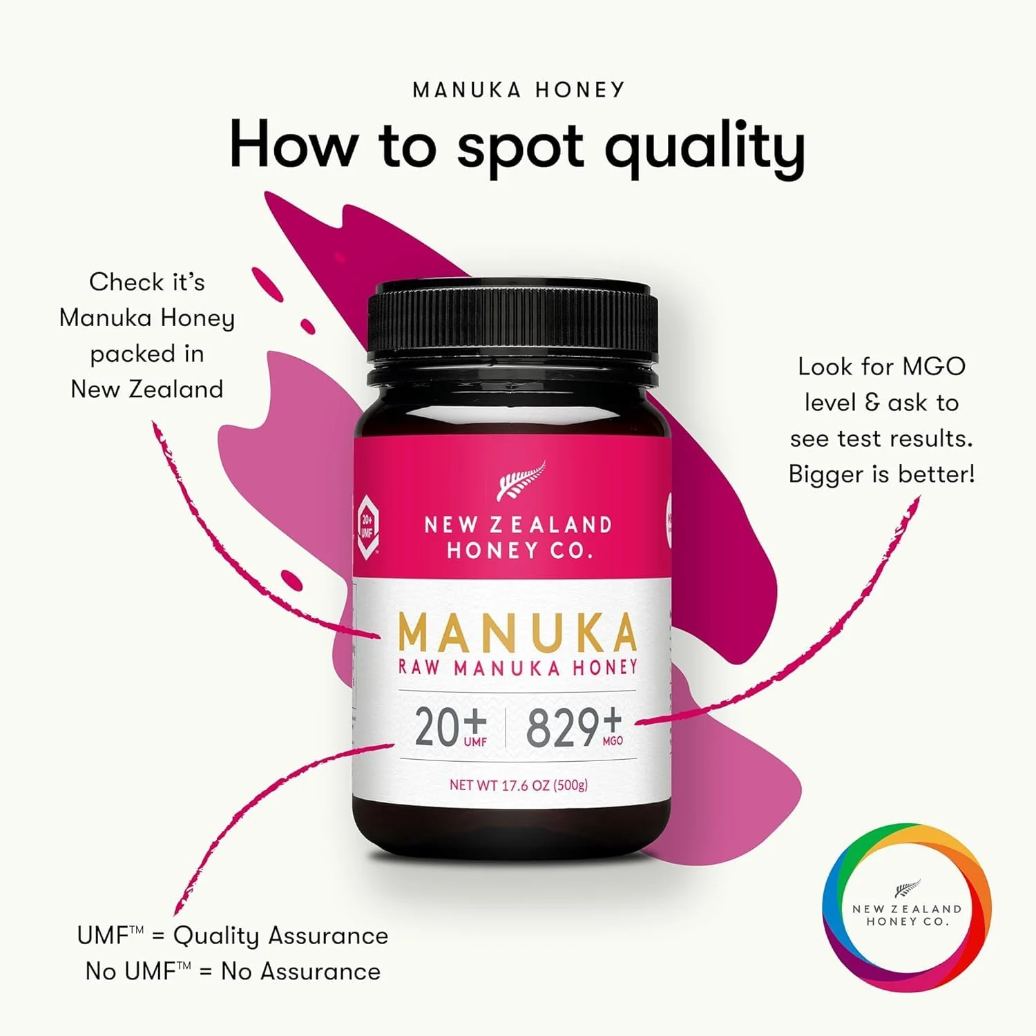 New Zealand Honey Co. โ Manuka Honey โ UMF 20+ / MGO 829+ โ 500 g - Canadian Distribution - Ships Free Within Canada on Orders Above CAD $199 - Image 4