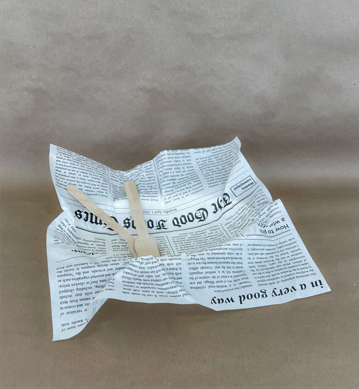 News Print Grease Proof Deli/Basket Liner - 12"x12" / 15"x15" - 2000cs - Disposable Take Away Food Packaging - Canadian Distribution