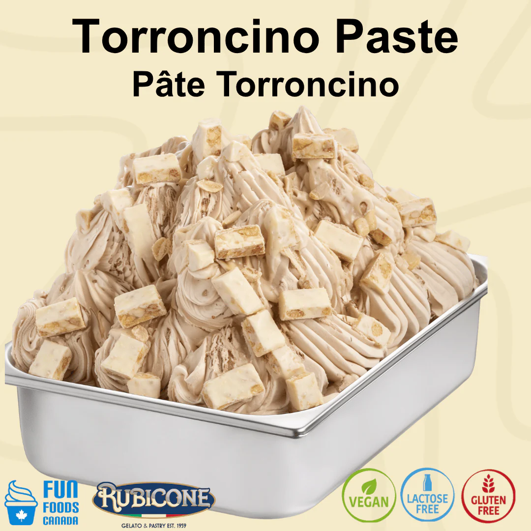 "PRE-ORDER" Nougat (Torroncino) Paste - Classic Gelato Pastes - Case of 2 x 4 KG Buckets - Rubicone Canada - Ships Free Within Canada on Orders Above CAD $199