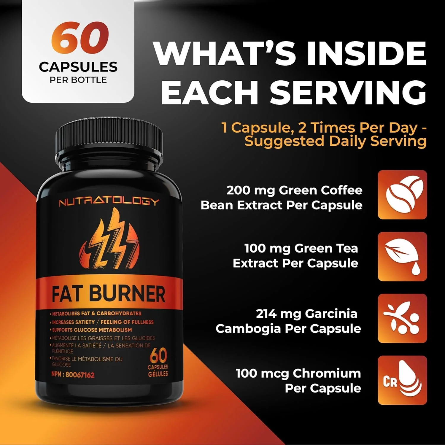 Nutratology – Thermogenic Fat Burner – 60 Capsules - Image 3