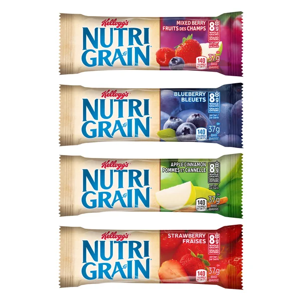Nutri-Grain Bars Variety Pack - 4 Cases x 40 Packs x 37 g - Kellogg’s - Canadian Distribution - Ships Free Within Canada on Orders Above CAD $199