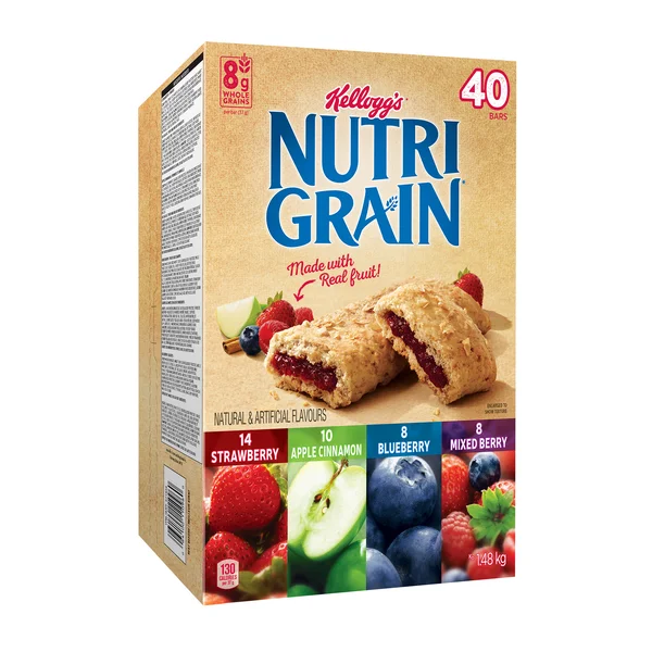 Nutri-Grain Bars Variety Pack - 4 Cases x 40 Packs x 37 g - Kellogg’s - Canadian Distribution - Ships Free Within Canada on Orders Above CAD $199 - Image 2
