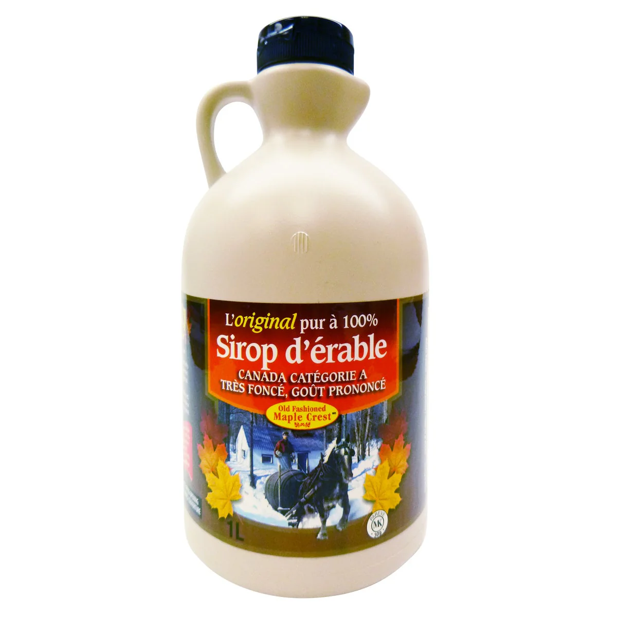 Old-Fashioned Maple Crest Canada Grade A Very Dark Maple Syrup - 4 x 1 L - Grocery and Food Items - Canadian Distribution - Ships Free Within Canada on Orders Above CAD $199