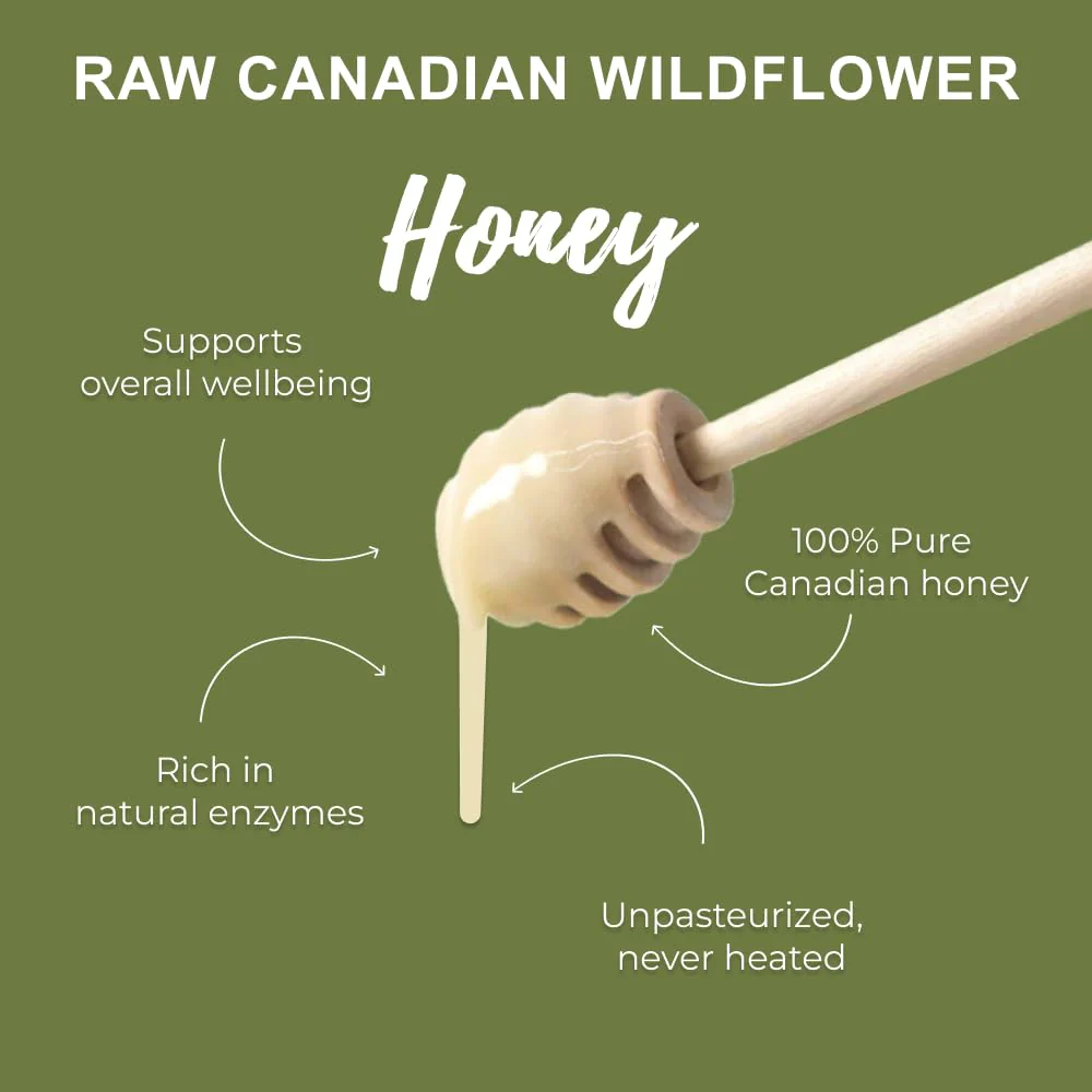 ONEROOT โ Raw Wildflower Honey โ Creamed Canadian Honey โ 1kg - Canadian Distribution - Ships Free Within Canada on Orders Above CAD $199 - Image 5