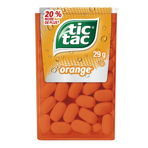 Orange - 4 Cases x 12 Packs x 29 g - Tic Tac - Canadian Distribution - Ships Free Within Canada on Orders Above CAD $199