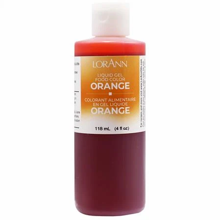 Orange Liquid Gel Coloring - Food Coloring - 4oz - 32oz - Ships Free Within Canada on Orders Above CAD $199