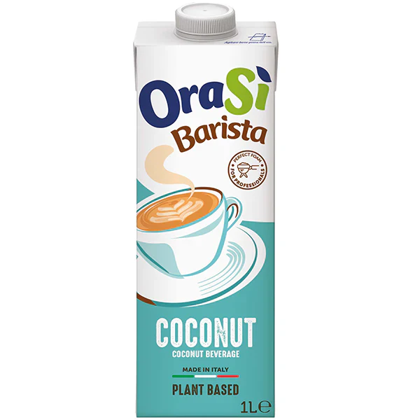 OraSi Barista Coconut Beverage Professional - 12 x 1L - Plant-Based Milk Alternatives - Canadian Distribution - Ships Free Within Canada on Orders Above CAD $199